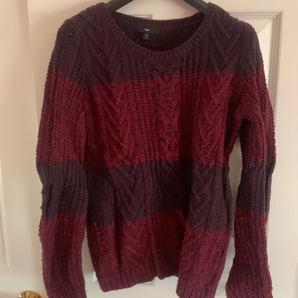 Gap Purple striped sweater
